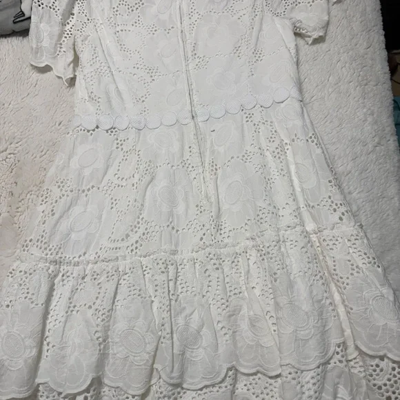 Lilly Pulitzer White Floral Lace Mini Dress